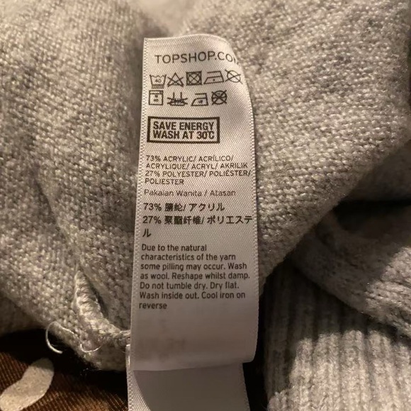 Cropped grey sweater - Picture 3 of 3